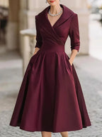 Luisa | Vestido midi satinado