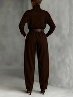 Julia | Conjunto de cuello alto y pantalón recto