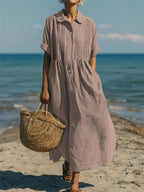Ariadna | Vestido camisero fluido elegante