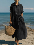 Ariadna | Vestido camisero fluido elegante
