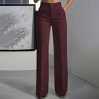 Emma | Pantalones de tiro alto de corte recto y elegante