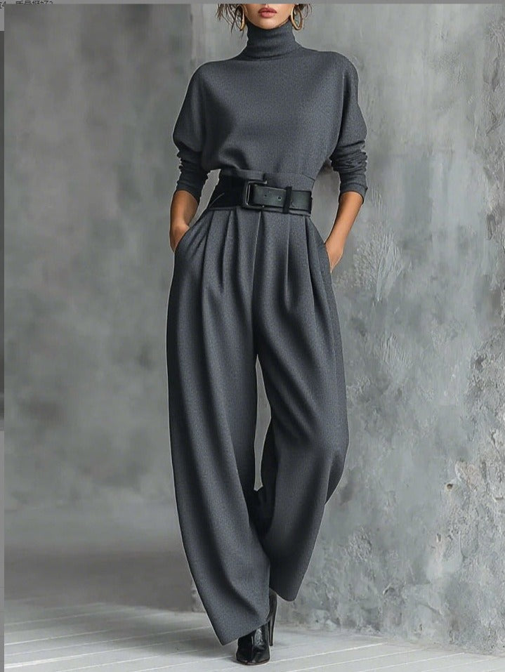 Julia | Conjunto de cuello alto y pantalón recto
