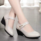 Carmen | Zapatos de tacón en piel suave con suela antideslizante flexible