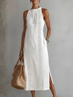 JIMENA | Vestido Midi con textura de Lino